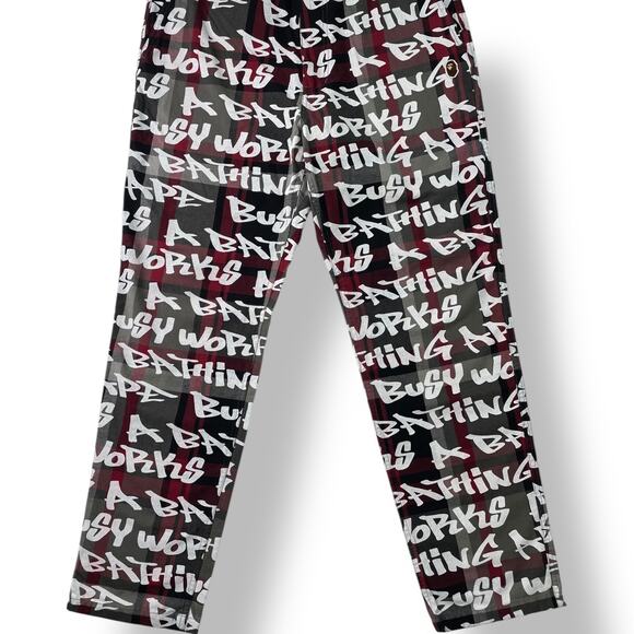 BAPE graffiti check one point relaxed fit pants - Picture 4 of 11
